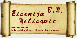 Bisenija Milisavić vizit kartica